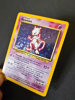 Pokemon WOTC Card - Mewtwo - Base Set - Holo Rare - 10/102 - MP-HP - Image 3