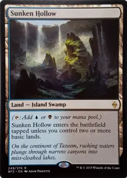 249/274 SUNKEN HOLLOW RARE BATTLE FOR ZENDIKAR MTG CARD - Image 1