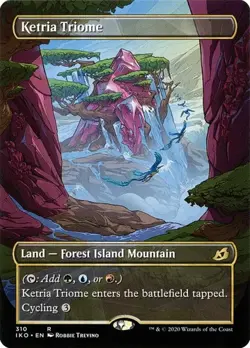 Ketria Triome - Extended Art Showcase IKO LP MTG - Image 1