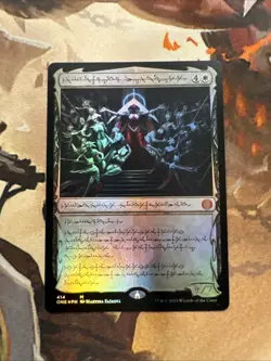 mtg ELESH NORN, MOTHER OF MACHINES FOIL Phyrexian Script NM ONE 414 -Argo- - Image 1