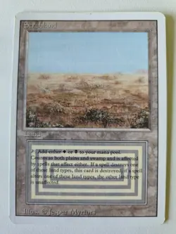 1 MTG Played English Scrubland Revised Edition -reserved List- Dual Land - Image 1