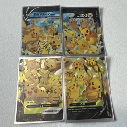 Pokemon Pikachu V-Union SwSH Black Star Promo Set of 4 NM - Image 1