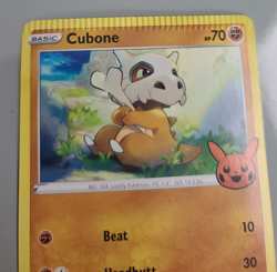 2021 Pokemon Battle Styles Trick or Trade 069/163 Cubone with miscut crimp error - Image 2