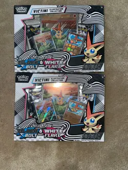 Lot of 2 Pokemon Black Bolt/White Flare SV10.5 Victini Illustration Collection - Image 1