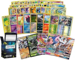 Pokemon 100 Pokemon Card Lot with Legendary Ultra Rare Cards- Bundle a... - Image 1