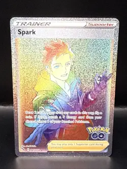 Pokemon Spark 085/78 Pokemon Go Rainbow Holo (Full Art Trainer) Near Mint - Image 1