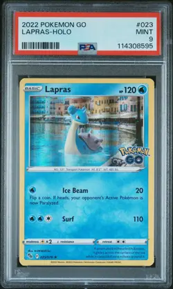 2022 POKEMON GO #023 LAPRAS-HOLO PSA 9 - Image 1