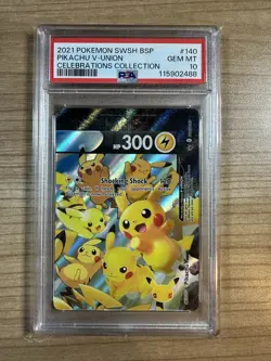 Pikachu V-Union 2021 Pokemon Celebrations Collection - 4 Sequentially PSA 10 Set - Image 4