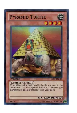 Yugioh- 1X Pyramid Turtle - Super Rare - 1st Edition - LCJW-EN189 - Near Mint - Image 1