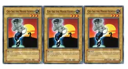 Yugioh- 3X Chu-Ske the Mouse Fighter - Common - Unlimited - DR3-EN123 - NM - Image 1