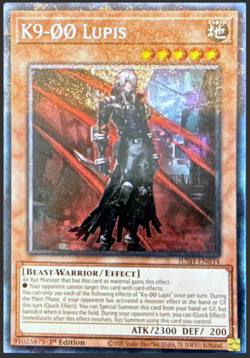Yugioh! - K9 - 00 Lupis - JUSH-EN034 - Collectors Rare - 1'st Ed. - NM/M - Image 1