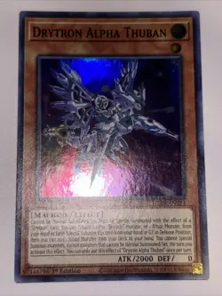 Yugioh! Drytron Alpha Thuban - GEIM-EN024 - Super Rare - 1st Edition Near Mint, - Image 1