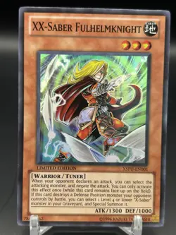 YUGIOH XX-SABER FULHELMKNIGHT XSPU-EN001 SUPER LIMITED ED NM PROMO - Image 2