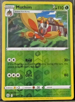 1 POKEMON CARD TCG/MOTHIM/011/172/RARE/REVERSE HOLO/2022** COLLECTIBLE ** - Image 1