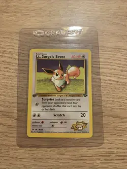 Lt. Surge's Eevee 51/132 Gym Challenge-1st Edition Pokemon Card Vintage Wotc - Image 1
