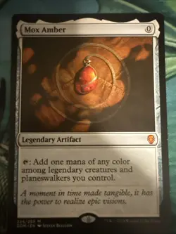 Magic the Gathering Dominaria Mox Amber Mythic Rare Card #224 Near Mint Non-Foil - Image 1