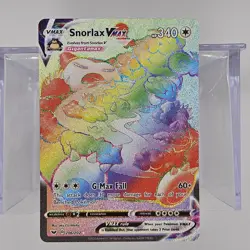 Pokemon TCG Sword & Shield 206/202 Snorlax VMAX Rainbow Secret Rare Card *MINT* - Image 1