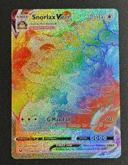 Pokemon TCG Sword & Shield 206/202 Snorlax VMAX Rainbow Secret Rare Card *MINT* - Image 1