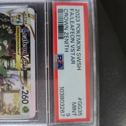 Leafeon VSTAR GG35/GG70 Crown Zenith 2023 PSA 9 Pokemon Card - Image 2