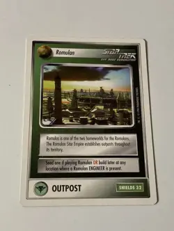 Star Trek CCG Facilities Romulan Outpost Common Card - Image 1