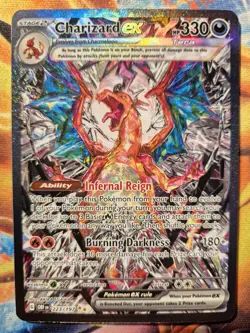Charizard ex Secret Rare Full Art Pokemon Card, Obsidian Flames, 223/197 - Image 1