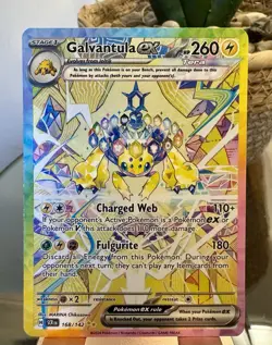 Pokemon TCG Galvantula EX Stellar Crown Card 168/142 Special Illustration Rare - Image 1