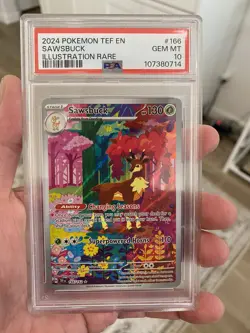 Pokemon TCG Sawsbuck Illustration Rare Card 166/162 SV05 Temporal Forces PSA10 - Image 1