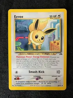 Eevee Energy Evolution/Smash Kick 50 HP Pokemon Neo Discovery TCG Card 38/75 - Image 1