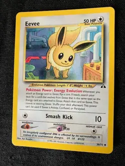 Eevee Energy Evolution/Smash Kick 50 HP Pokemon Neo Discovery TCG Card 38/75 - Image 3