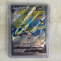 Zacian V SWSH292 Full Art Black Star Promo Pokemon Card NM - Image 1