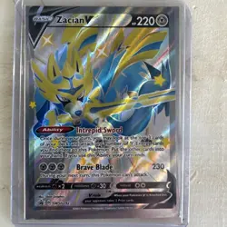 Zacian V SWSH292 Full Art Black Star Promo Pokemon Card NM - Image 2