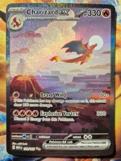 Charizard ex Secret Rare Full Art Pokemon Card, 151, 199/165 - Image 1