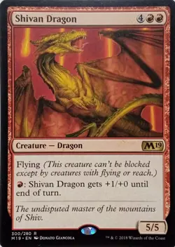 300/280 SHIVAN DRAGON RARE CORE SET 2019 MTG CARD - Image 1
