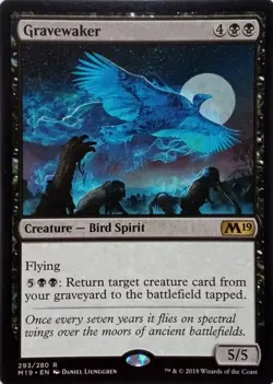 293/280 GRAVEWAKER RARE CORE SET 2019 MTG CARD - Image 1