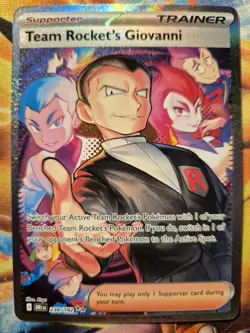 Team Rocket's Giovanni ex SR Full Art Pokemon Card, Destined Rivals, 238/182 - Image 1