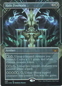 MTG: Streets of New Capenna: Foil Borderless Halo Fountain: LP Condition - Image 1