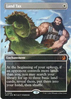 MTG: Wilds of Eldraine: Enchanted Tales: Anime Borderless Land Tax: LP Condition - Image 1