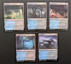MTG Magic Set of 5 Fallout Dimir Dual Lands Commander Staples Blue Black Mana - Image 1