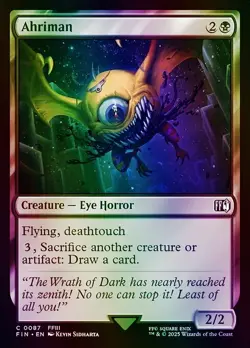 MTG Magic the Gathering Ahriman (87/764) Final Fantasy NM FOIL - Image 1