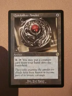 MTG Quicksilver Amulet x1 NM from The Brothers' War: Retro Frame Artifacts - Image 1
