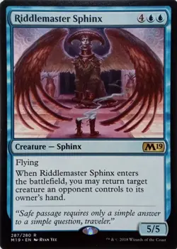 287/280 RIDDLEMASTER SPHINX RARE CORE SET 2019 MTG CARD - Image 1