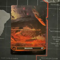 L 0370 Mountain GALAXY FOIL BORDERLESS Full Art Land Edge of Eternities MTG EOE - Image 1