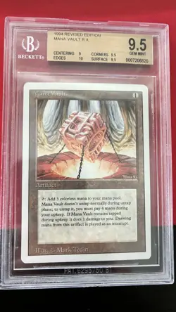 1 Mana Vault Revised 3rd Edition BGS 9.5 w 10 Subgrade MtG FREE SHIPPING - Image 1