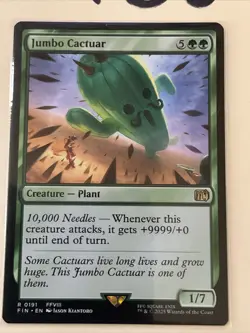 Jumbo Cactuar Final Fantasy Regular, MTG, Pack Fresh! - Image 1