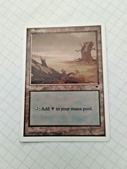 MTG Swamp (Tempest) Anthologies Regular Land - Bit of Edge Wear - See Pics - Image 1
