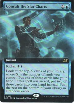 MTG: Edge of Eternities: Foil Extended Art Consult the Star Charts: LP Condition - Image 1