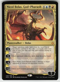 MTG Nicol Bolas, God-Pharaoh M Hour of Devastation 140 LP - Image 1