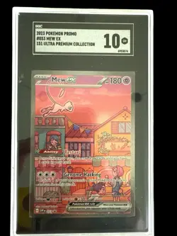 ‼2023 POKEMON PROMO #053 MEW EX 151 ULTRA PREMIUM COLLECTION GRADE 10!💨 - Image 1