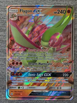 Pokemon TCG Flygon GX 110/236 Cosmic Eclipse Sun & Moon Ultra Rare Holo NM - Image 1