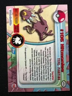 topps Pokemon TV Animation Edition Series 2 Rainbow Foil #106 Hitmonlee - Image 2